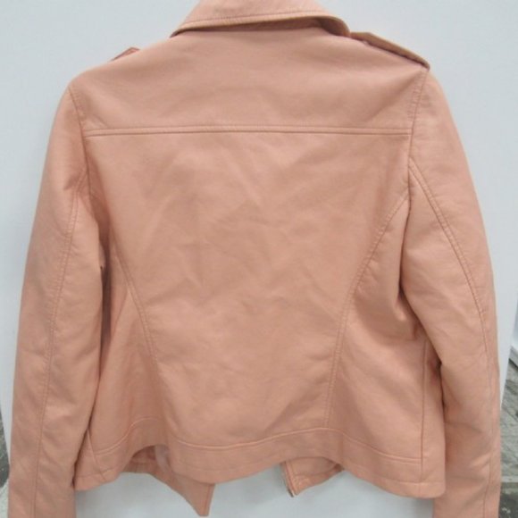 NWT New York & Company Pink Faux Leather Jacket - Med - Picture 2 of 6